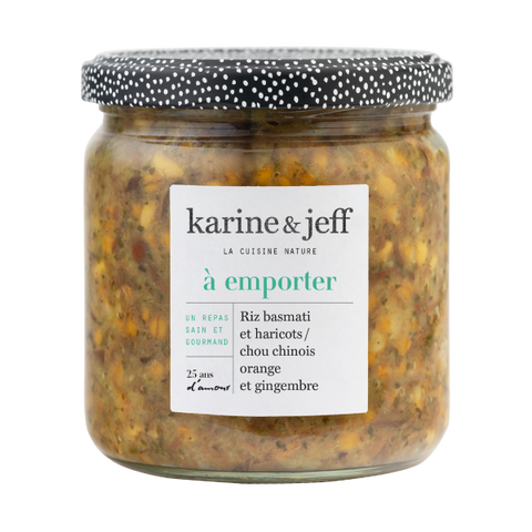 Riz basmati et haricots, chou chinois, orange et gingembre bio - 1