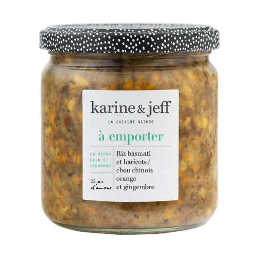 Riz basmati et haricots, chou chinois, orange et gingembre bio - 1