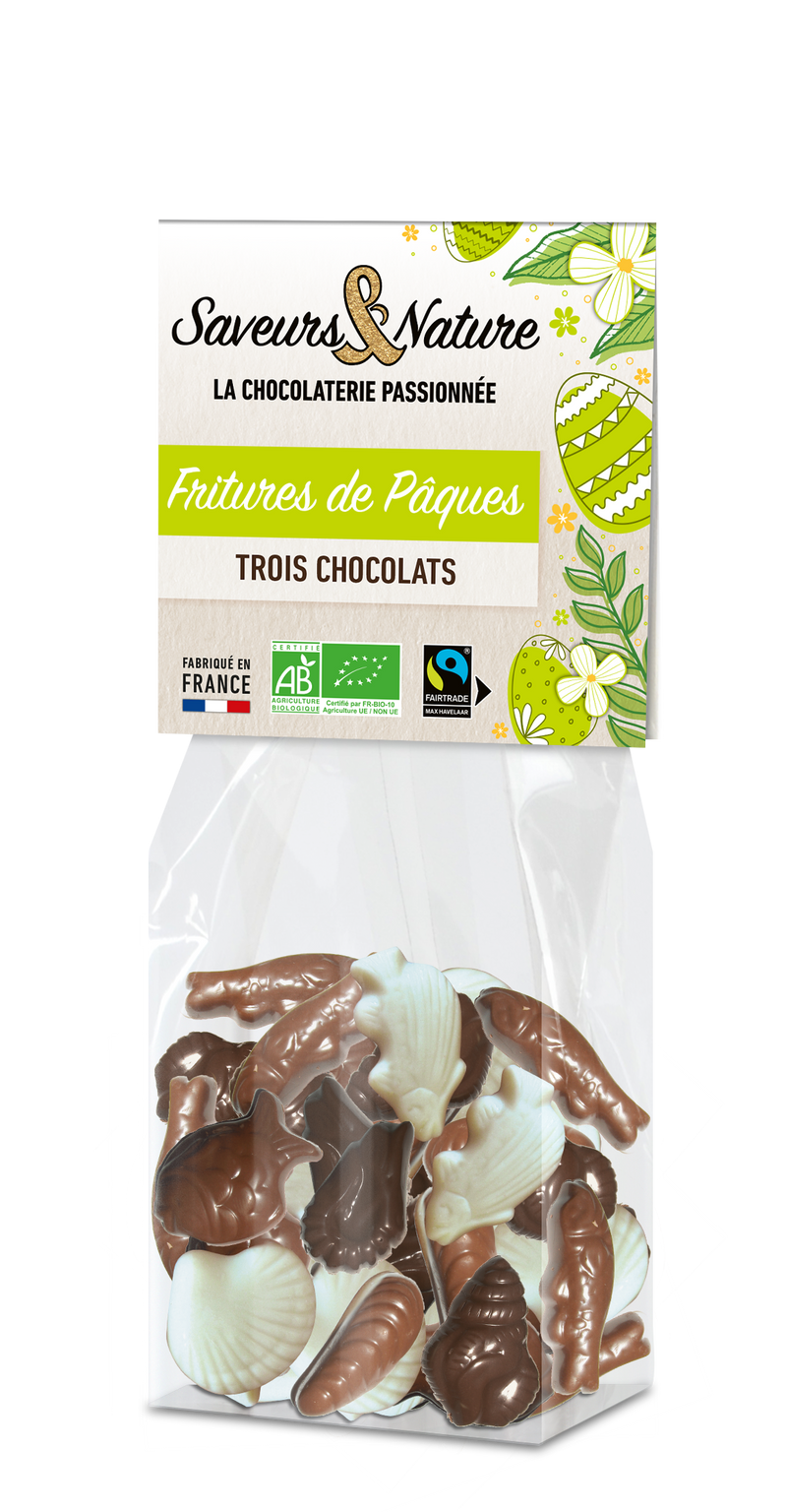 Sachet de fritures de pâques aux 3 chocolats - nouveau - 1
