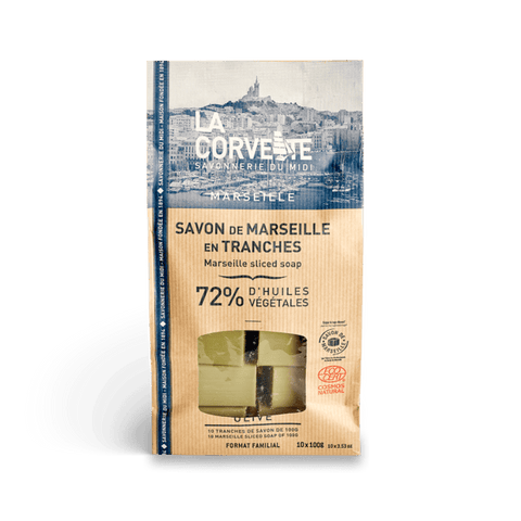 Savon de marseille à l'huile d'olive (10 tranches de 100g)  - 1
