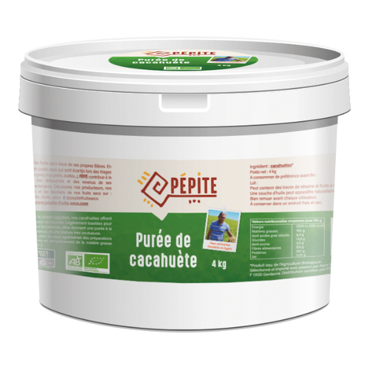 Agrosourcing -- Purée de cacahuètes bio Vrac (origine Egypte) - 4 kg