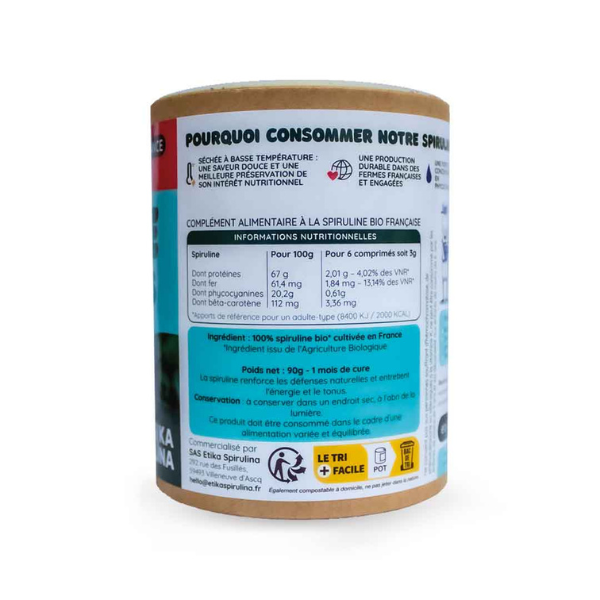Spiruline bio en comprimés (1 mois de cure) - 3