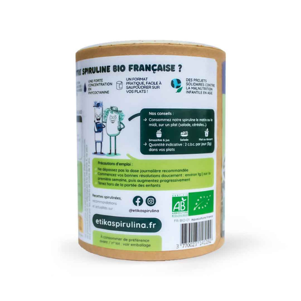 Spiruline bio en paillettes (1 mois de cure) - 2