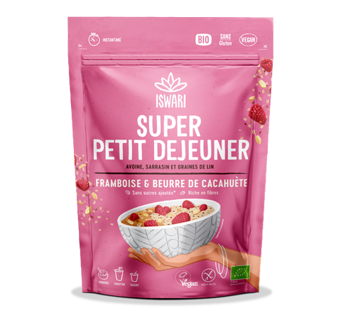 Super petit-déjeuner framboise et beurre de cacahuète bio - 1