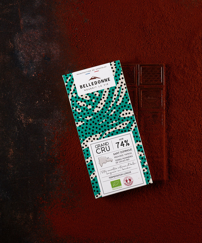 Tablette Grand Cru Chocolat noir 74% St Domingue  - 2