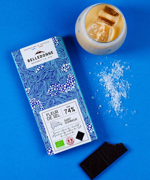 Tablette dégustation - chocolat noir 74% fleur de sel - 2