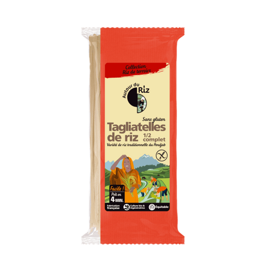 Tagliatelles de riz demi complet bio sans gluten - 1