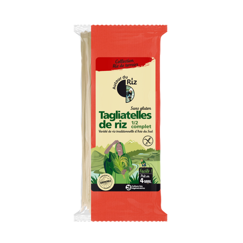 Tagliatelles de riz demi complet bio sans gluten - 1