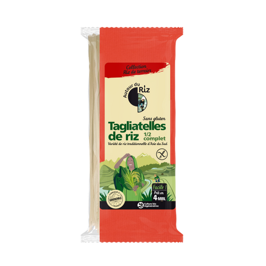 Tagliatelles de riz demi complet bio sans gluten - 1