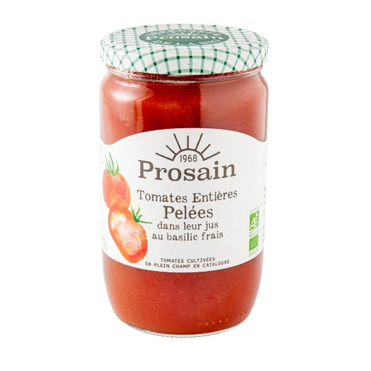 Prosain -- Tomates entières pelées dans leur jus au basilic frais - 720 ml