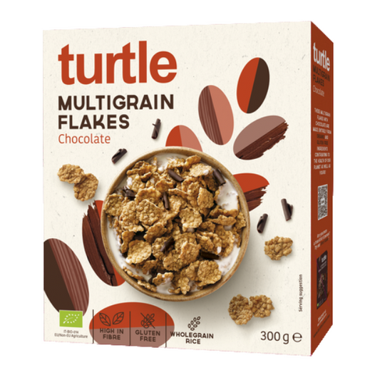 Turtle -- Pétales multigrains avec chocolat noir, bio et sans gluten - 300 g