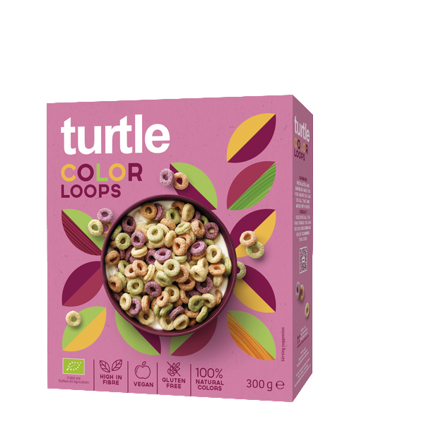 Turtle -- Anneaux multigrains aux couleurs naturelles, bio et sans gluten - 300 g