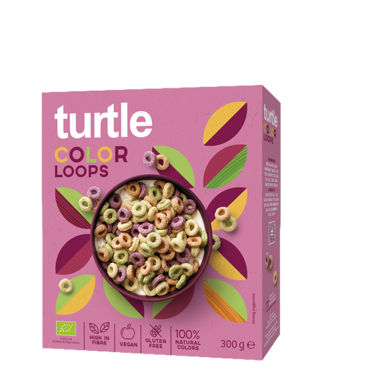Turtle -- Anneaux multigrains aux couleurs naturelles, bio et sans gluten - 300 g