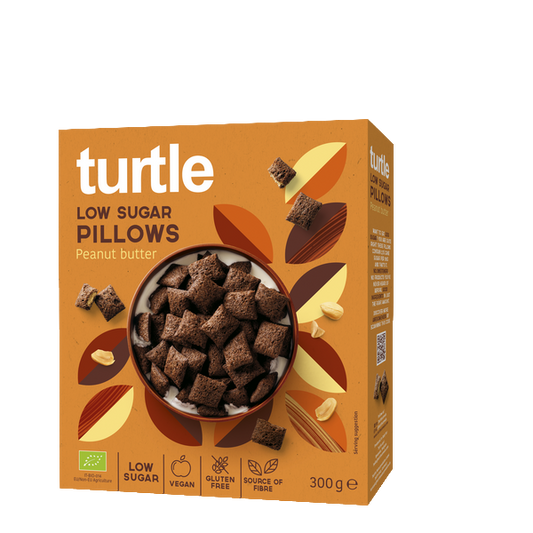 Turtle -- Coussins fourrés au beurre de cacahuète bio et sans gluten - 300 g