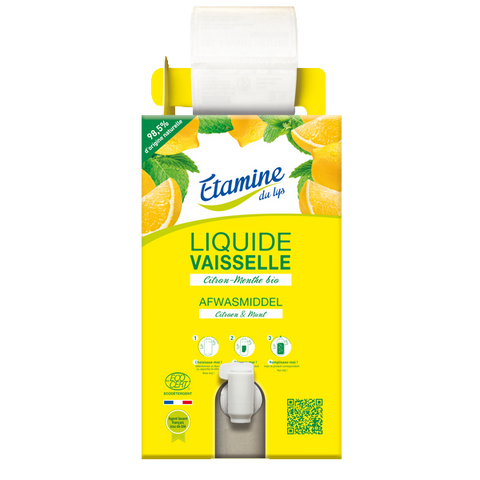 Etamine Du Lys -- Liquide vaisselle ultra-dégraissant citron-menthe Vrac (bib nu) - 10 kg