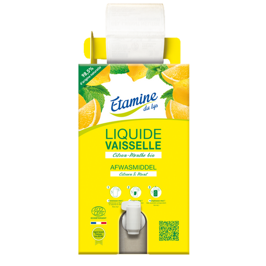 Etamine Du Lys -- Liquide vaisselle ultra-dégraissant citron-menthe Vrac (bib nu) - 10 kg