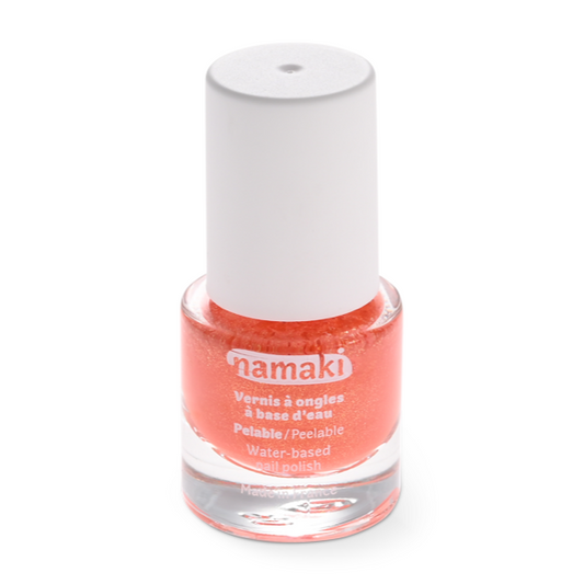 Namaki -- Vernis à ongles pelable à base d'eau 24 – corail pailleté - 7.5 ml