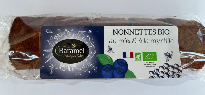 Baramel -- Pré-commandes noël nonnettes bio à la myrtille - 160 g (5 pièces)