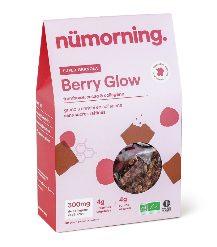 nüMorning -- Granola Berry Glow bio choco/framboise (collagène) - 300 g