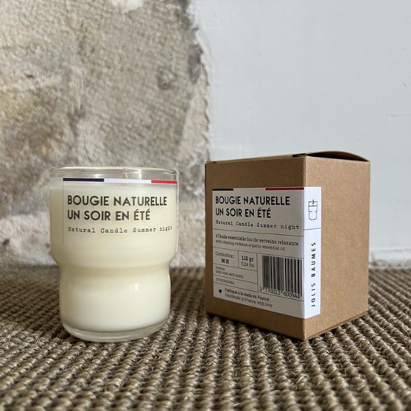 Jolis Baumes -- Bougie naturelle un soir en été (anti moustiques) - 110 g