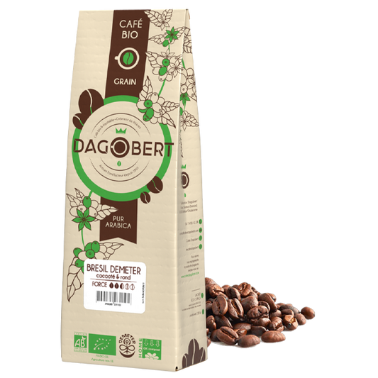 Les Cafés Dagobert -- Brésil demeter 100% arabica bio - grains - 1 kg