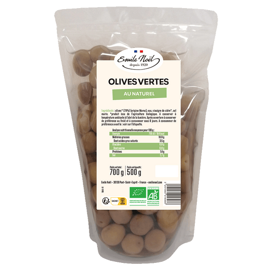 Émile Noël -- Olives vertes bio - 700 g