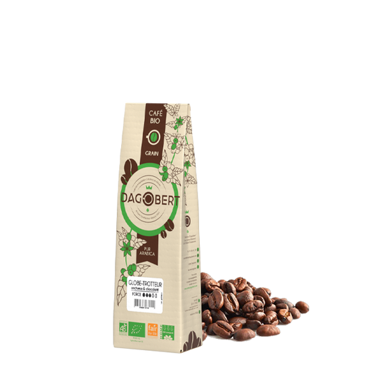 Les Cafés Dagobert -- Mélange globe-trotteur 100% arabica, bio et équitable - grains - 250 g