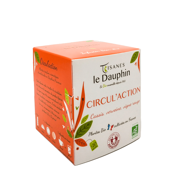 Tisanes Le Dauphin -- Infusion bio circul'action origine france - 20 infusettes