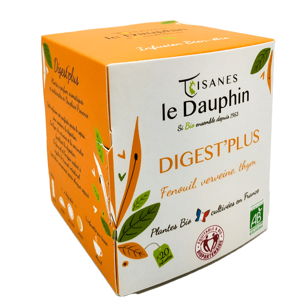 Tisanes Le Dauphin -- Infusion bio digest plus origine france - 20 infusettes