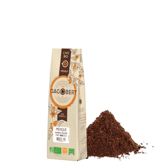 Les Cafés Dagobert -- Mexique 100 % arabica, bio, équitable moulu - 250g