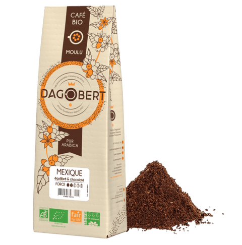 Les Cafés Dagobert -- Mexique 100 % arabica, bio, équitable moulu - 1 Kg