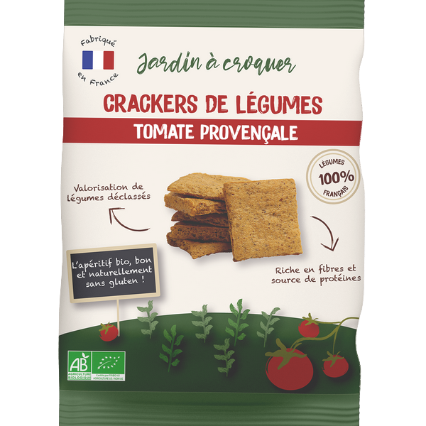 Jardin à Croquer -- Crackers de légumes bio tomate provençale - 70 g x 10