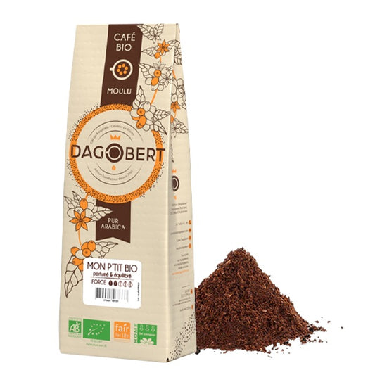 Les Cafés Dagobert -- Mon p'tit bio 100% arabica bio - moulu (origine Amérique du Sud) - 1 Kg