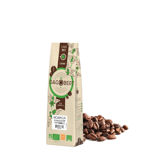 Les Cafés Dagobert -- Nicaragua 100% arabica, bio et équitable - grains - 250 g