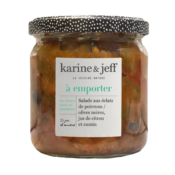 Karine & Jeff -- Echantillon Salade d'été poivrons compotés olives 330g