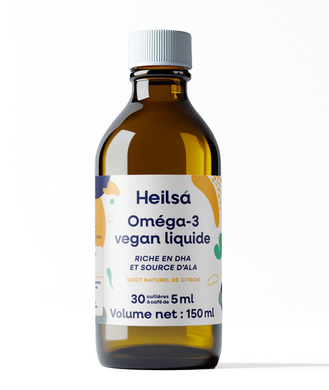 Heilsa -- Oméga 3 vegan liquide (Vision/fonction cérébrale) - 150 mL