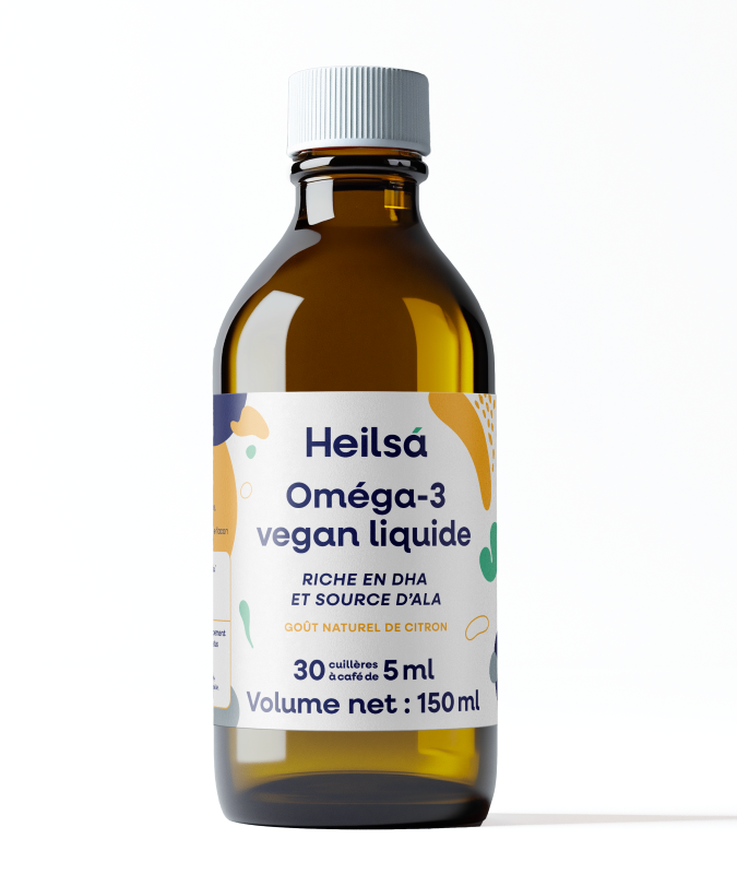 Heilsa -- Oméga 3 vegan liquide (Vision/fonction cérébrale) - 150 mL