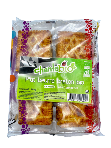 Chante Bio --  P'tit beurre breton bio - 250 g x 10