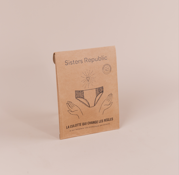 Sisters Republic -- Boxer menstruel adulte ginger (absorption super) - Taille XS