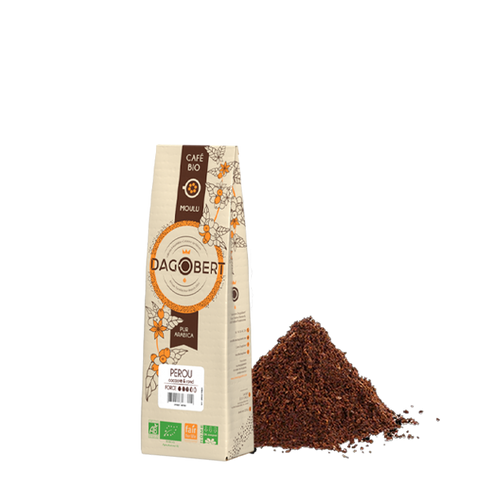 Les Cafés Dagobert -- Pérou 100% arabica, bio et équitable - moulu/filtre - 250 g