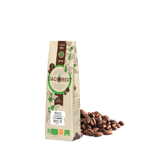 Les Cafés Dagobert -- Pérou 100% arabica, bio et équitable - grains - 250 g