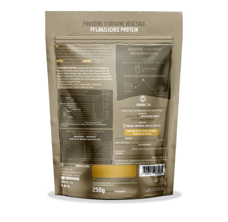 Iswari -- Protéine de Riz bio - 250 g