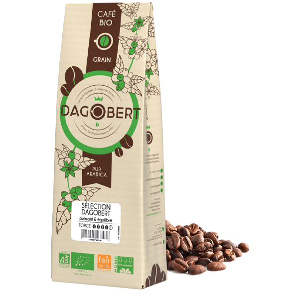 Les Cafés Dagobert -- Mélange sélection 100% arabica bio fairtrade - grains - 1 kg