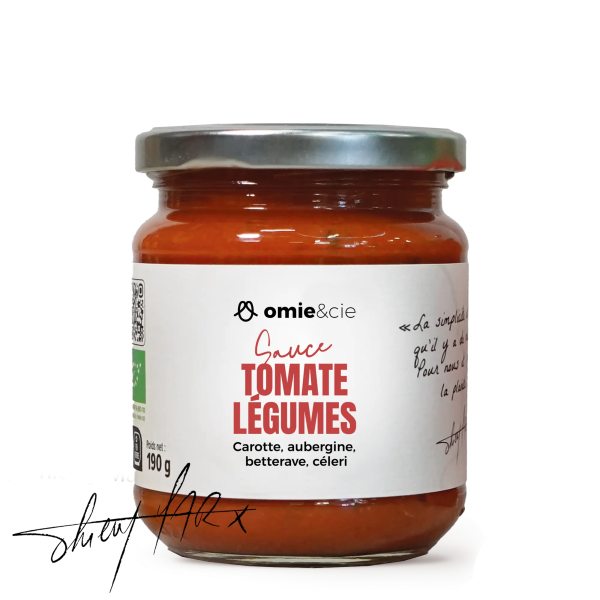 Omie -- Sauce tomate aux légumes bio (sans sucre ajouté) - 190 g