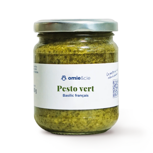 Omie -- Pesto vert basilic bio (basilic d'idf) - 180 g