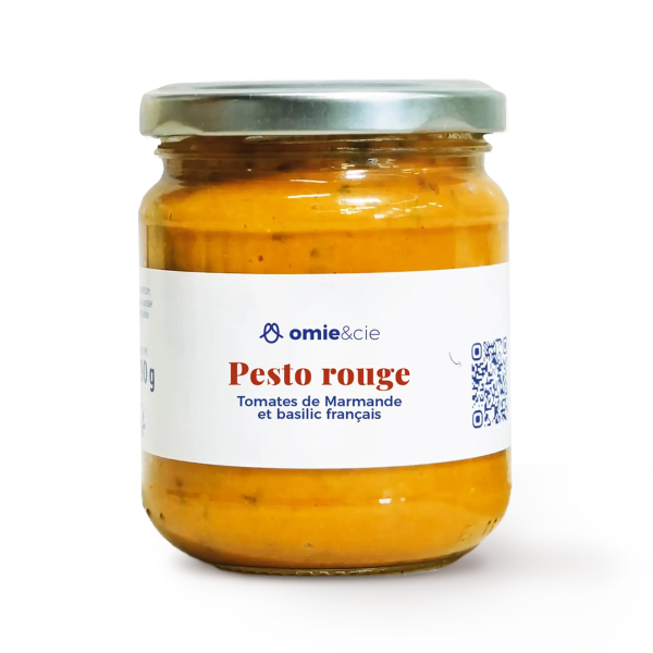 Omie -- Pesto rouge bio (basilic d'idf) - 190 g