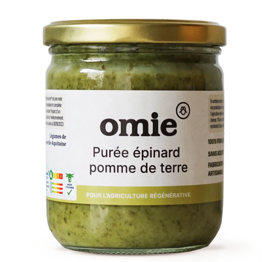 Omie -- Purée épinard pomme de terre bio (basilic d'idf) - 380 g