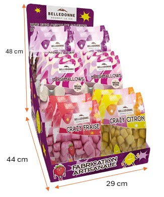 Belledonne -- Présentoir de comptoir vide