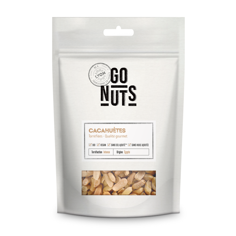Go Nuts -- échantillon cacahuètes torréfiées gourmet bio 125 g