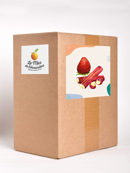 Le Mas De L'armandine -- Confiture fraise rhubarbe bio Vrac - 5 kg